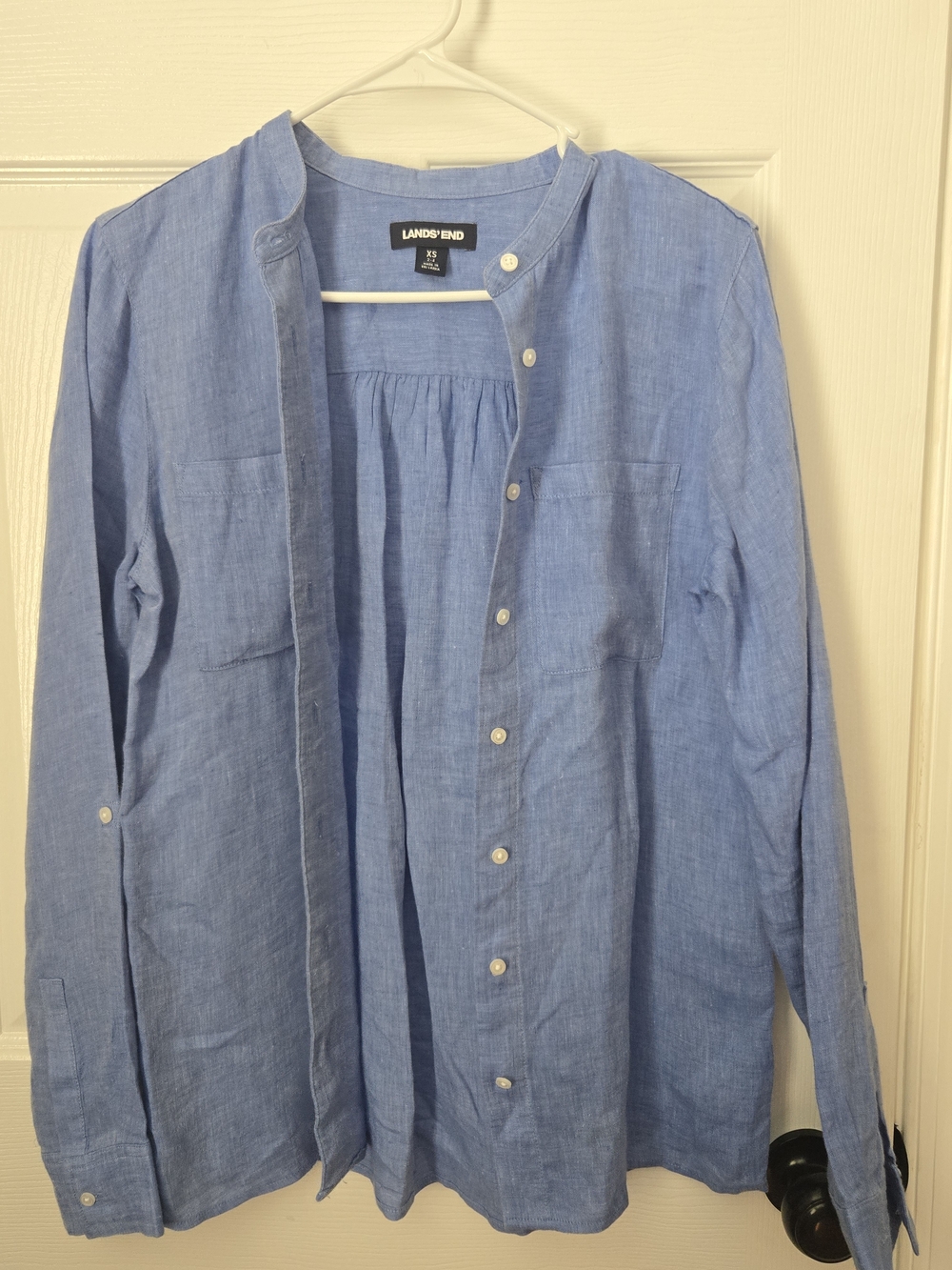Lands' End Light Blue Casual Button-Down Shirt